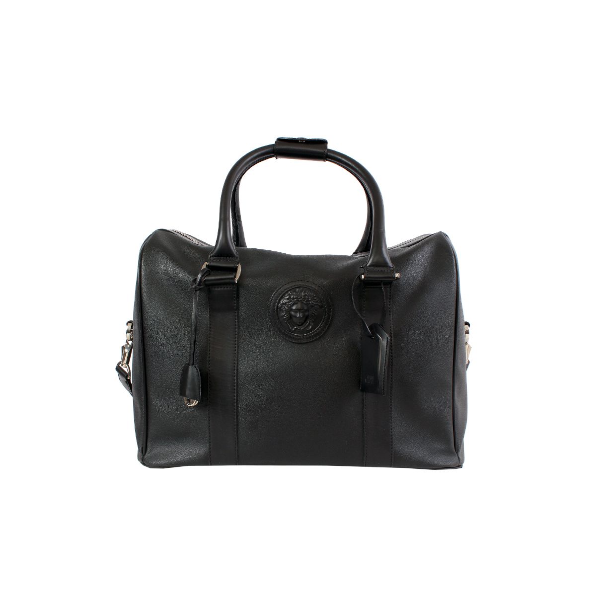 Versace Black Leather Travel Bag Pony-style calfskin ref.210987 - Joli  Closet