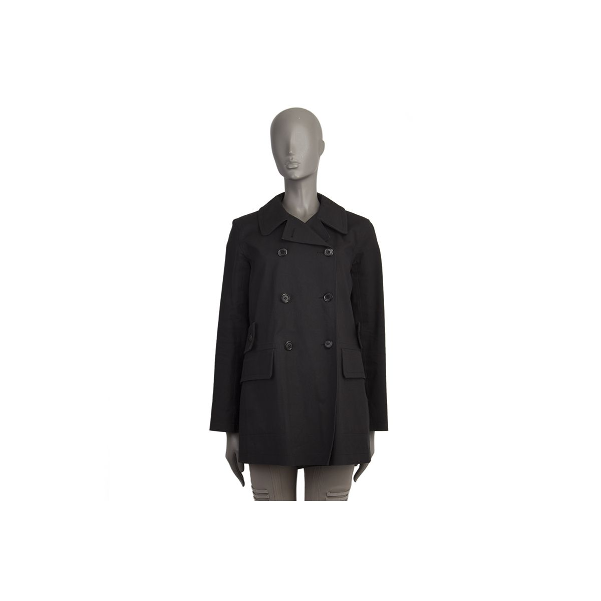 Louis Vuitton - Authenticated Trench Coat - Cotton Navy Plain For Woman, Very Good condition