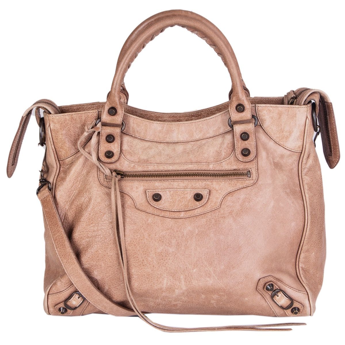 First leather handbag Balenciaga Brown in Leather  22344915
