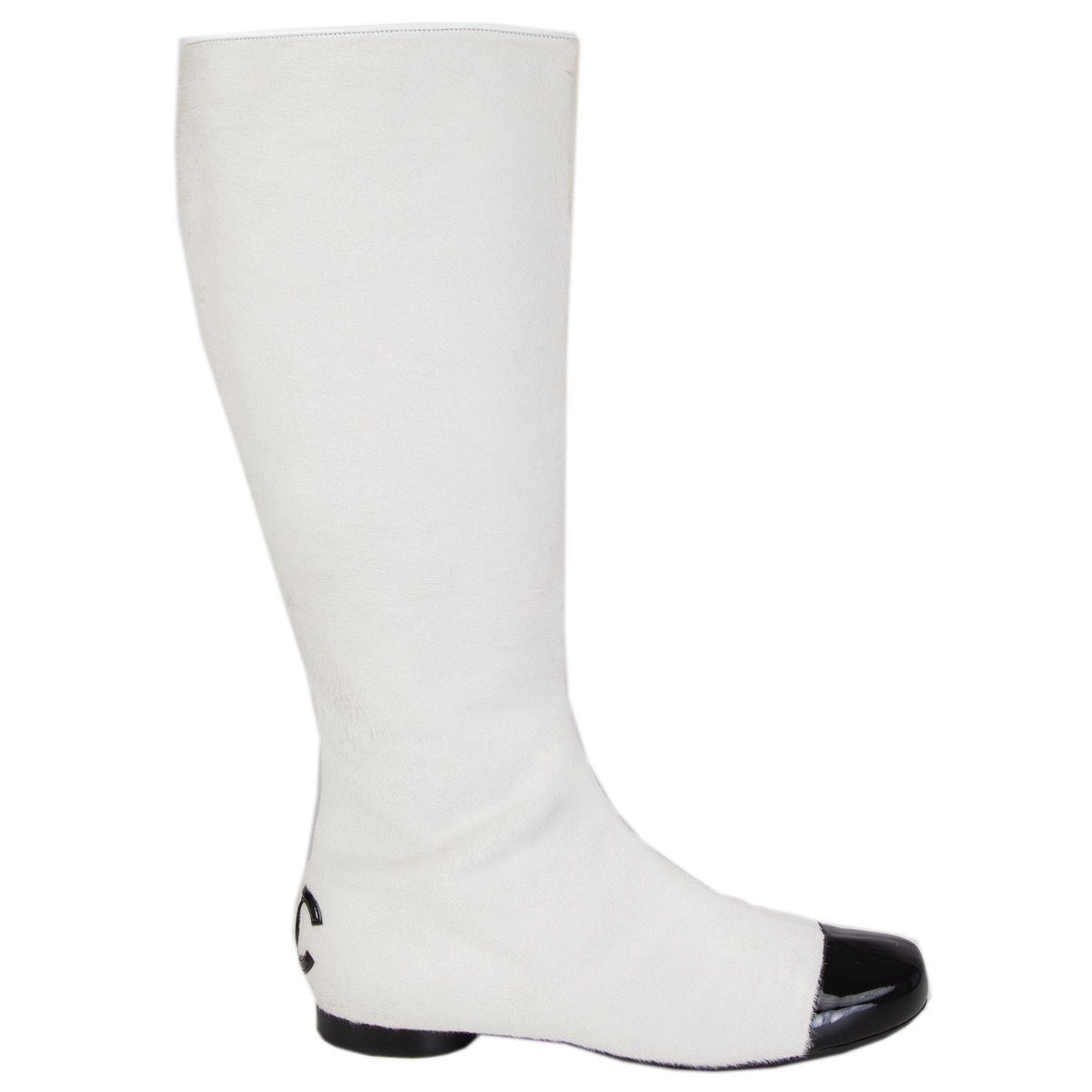 Chanel Thigh High Rubber Rain Boots Black  G39625 X56326 K5255  US
