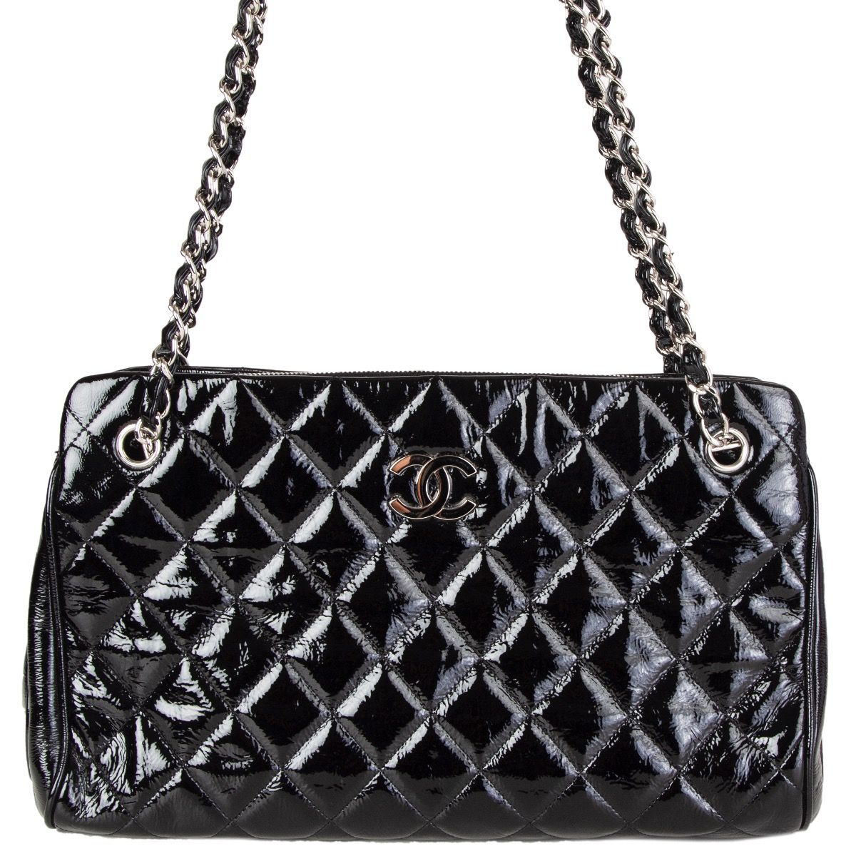 Chanel Quilted Patent Leather Bag