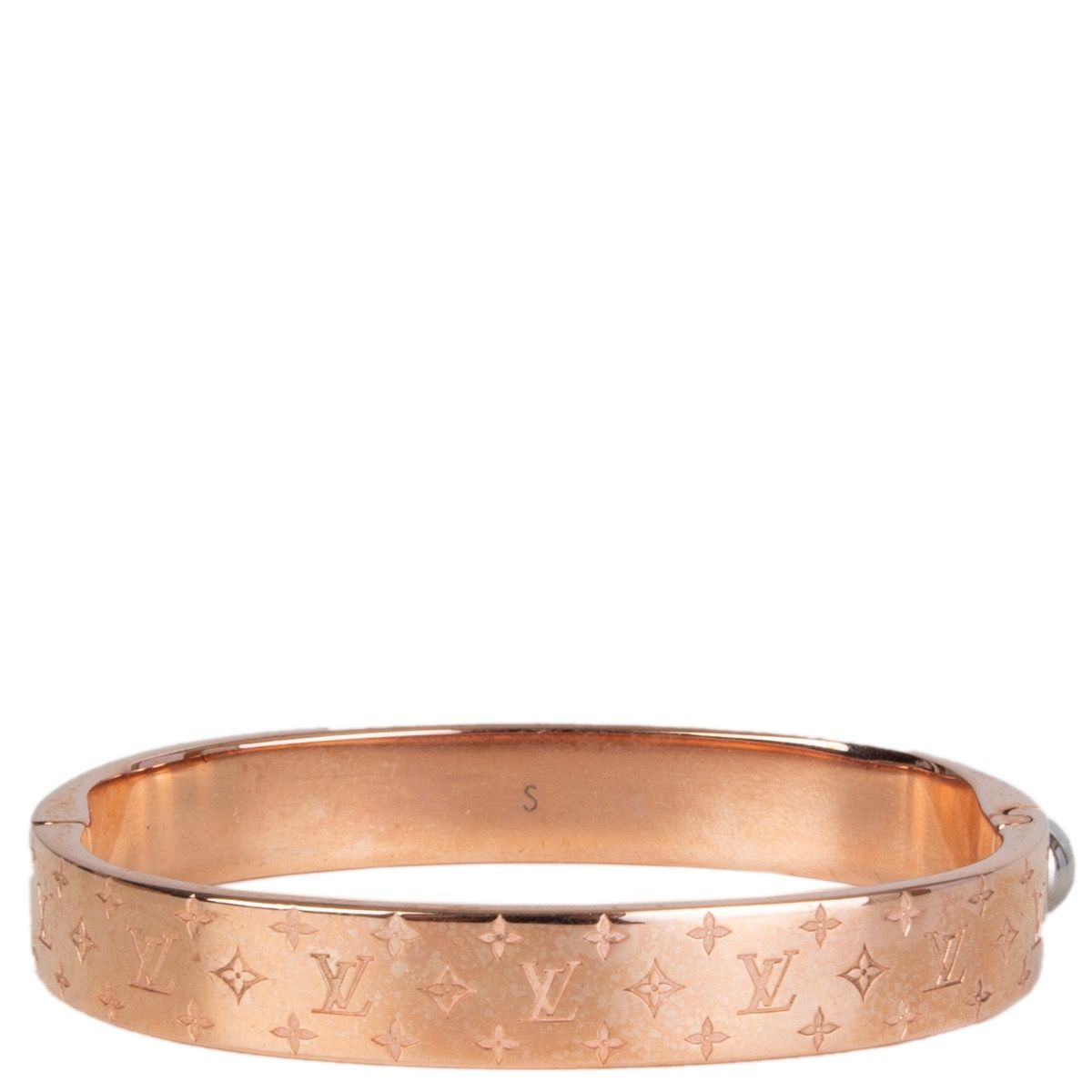 Rose gold LV Nanogram Rose gold cuff size S.  Rose gold cuff, Gold cuffs, Louis  vuitton jewelry