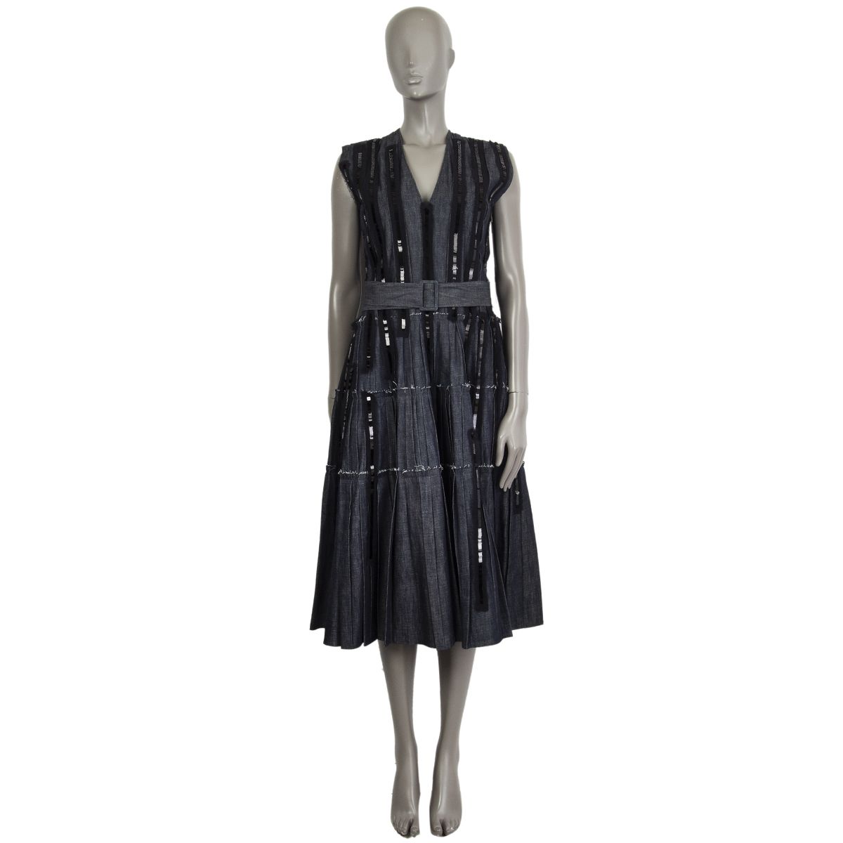 Louis Vuitton Black Long Sleeve Fluid Jersey Dress - XSMALL