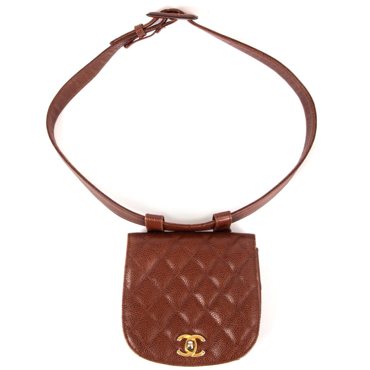 Chanel Belt Bag Brown Leather