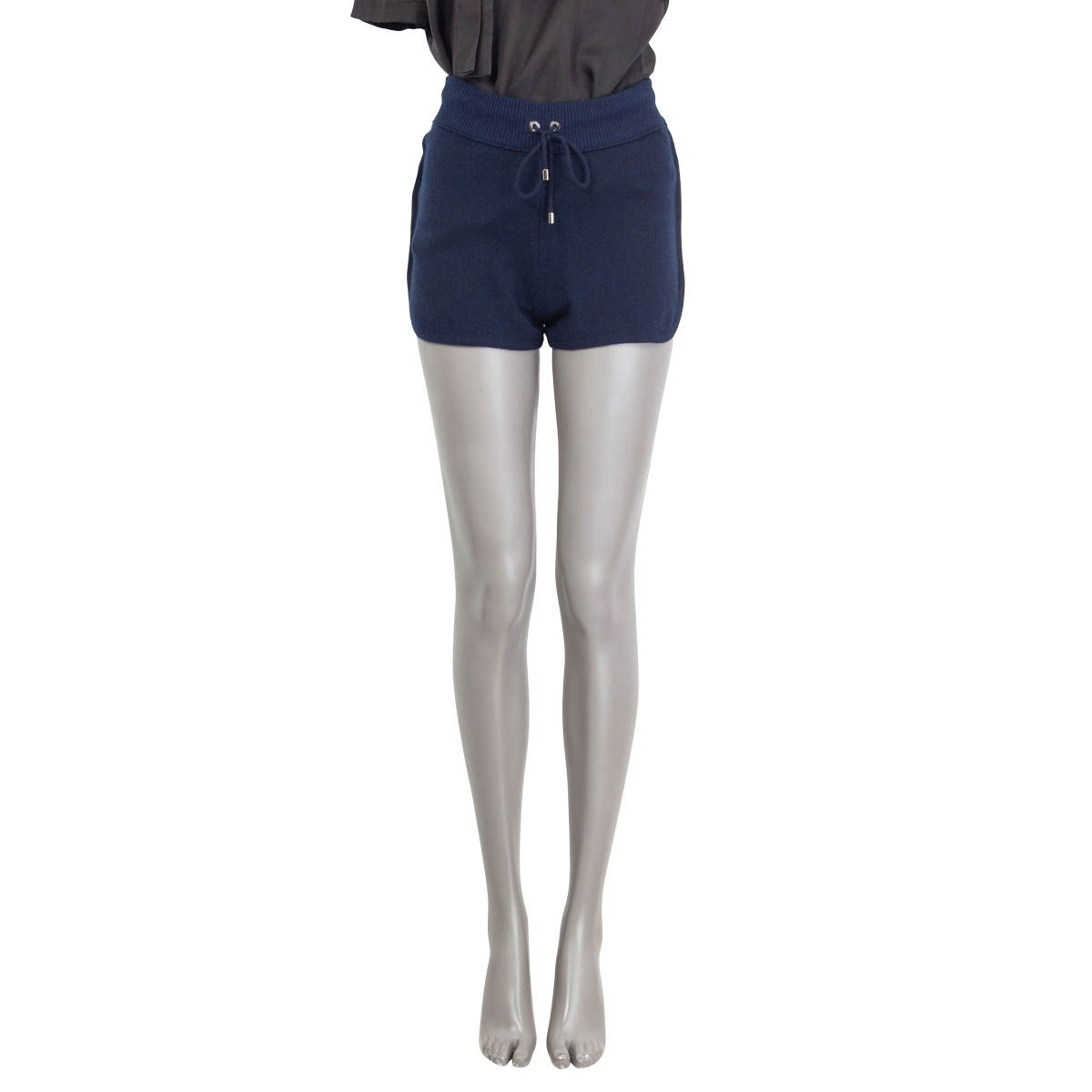 Chanel 2012 Cashmere Shorts Navy Blue