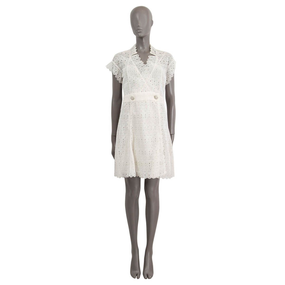 Chanel Summer 2015 Crochet Dress White