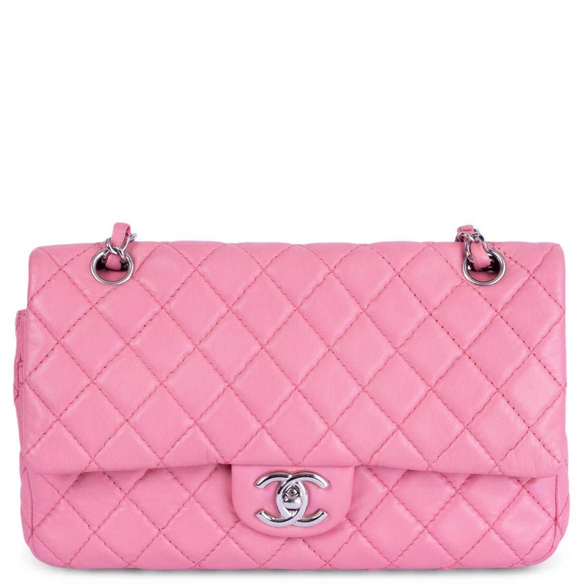 fordom Frugtbar lejr Chanel Classic Medium Timeless Double Flap Shoulder Bag Pink