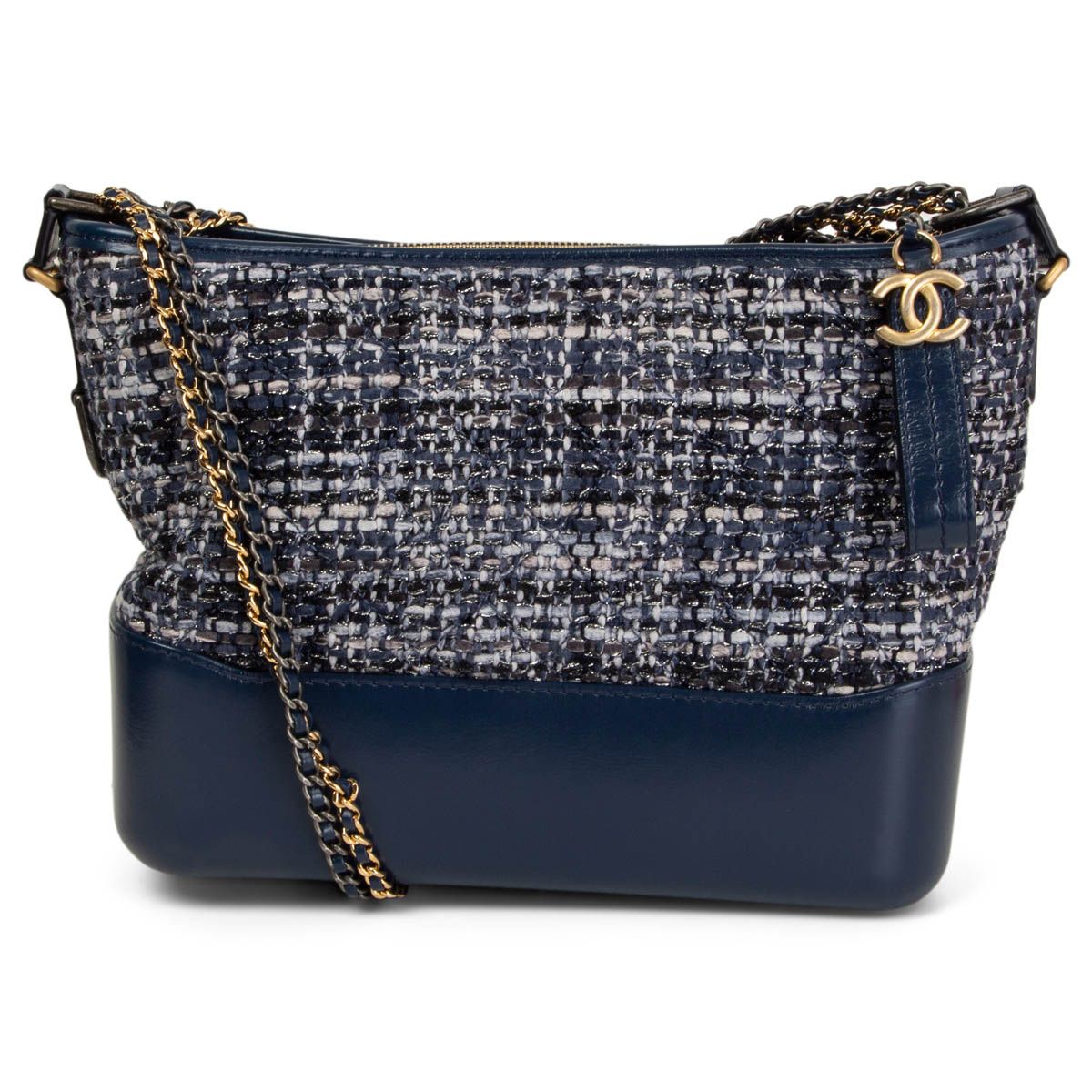 Chanel - Authenticated Gabrielle Handbag - Tweed Blue for Women, Good Condition