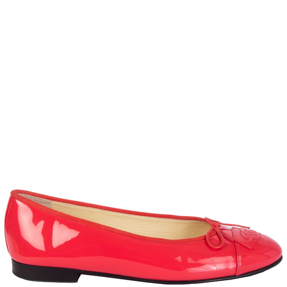 Chanel Patent Leather Flats Pink