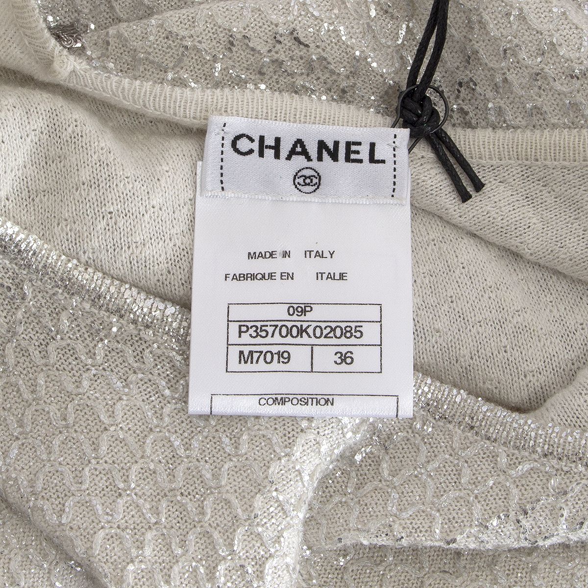 Chanel Sleeveless Metallic Knit Top