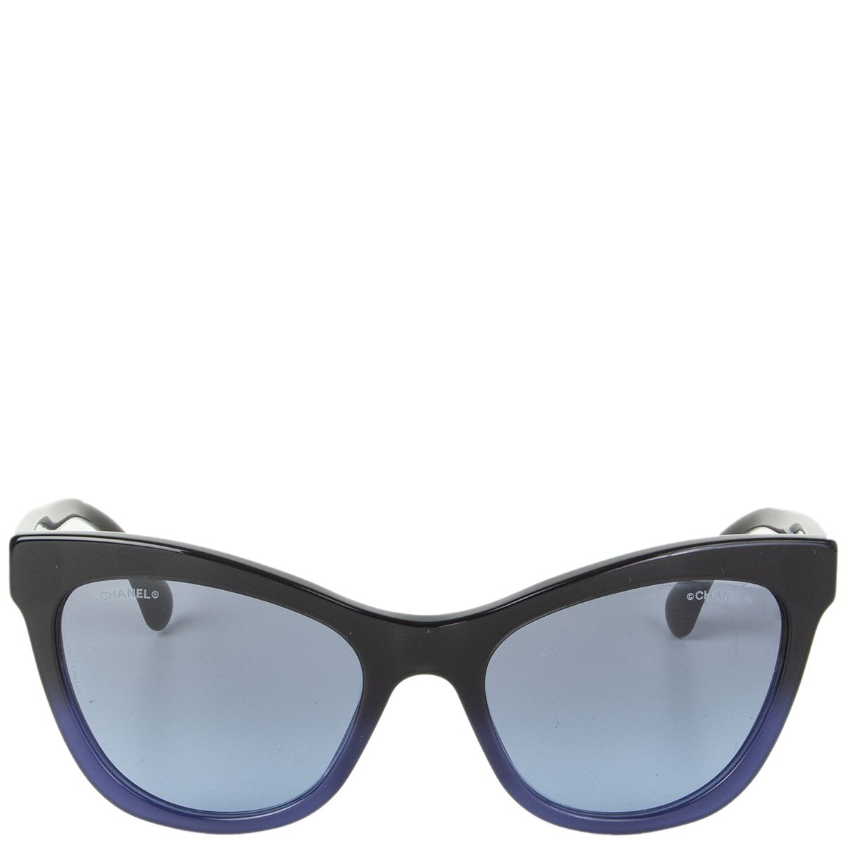 Chanel Cat Eye Black Blue Sunglasses