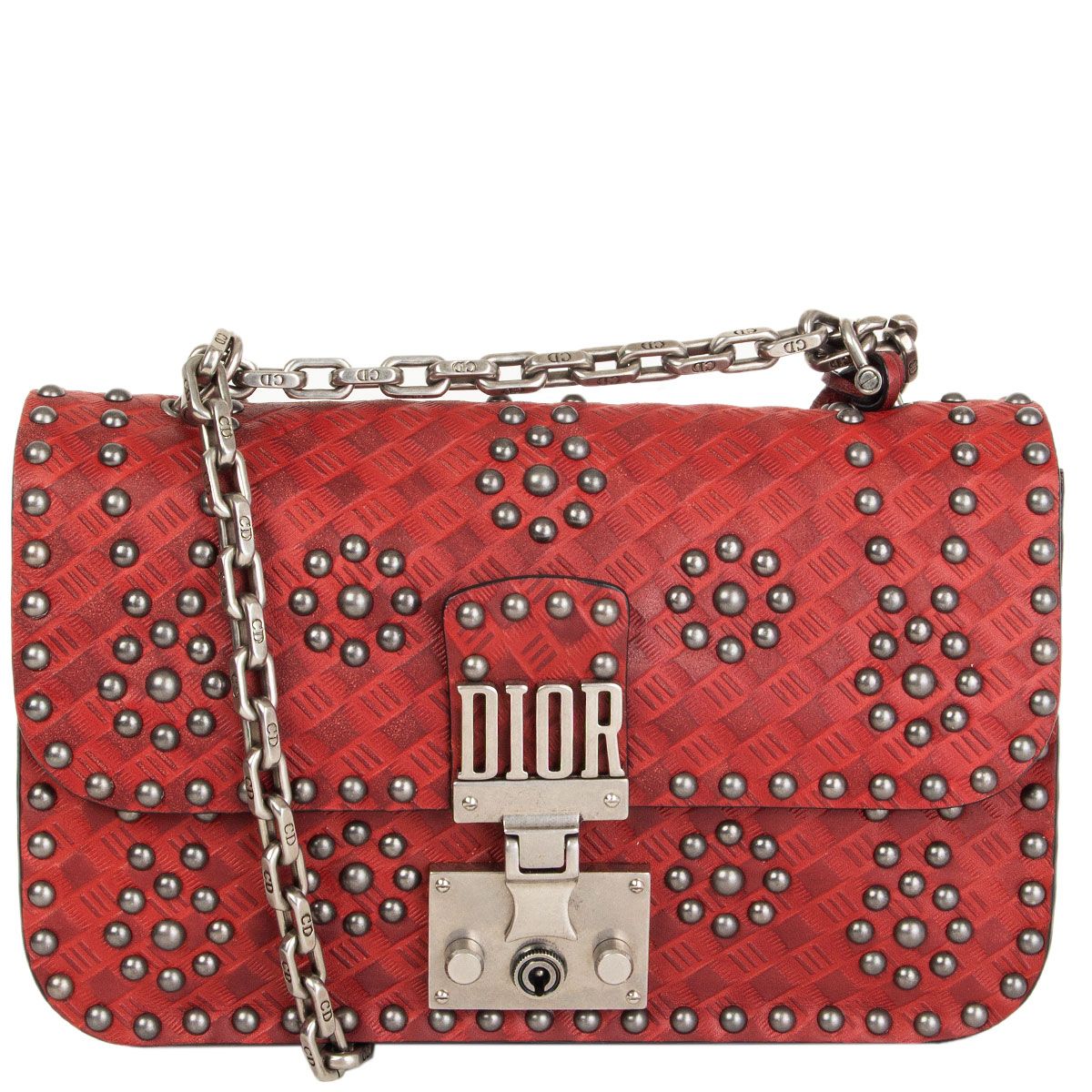 Christian Dior Dioraddict Flap Bag Cannage Studded Leather Medium at  1stDibs