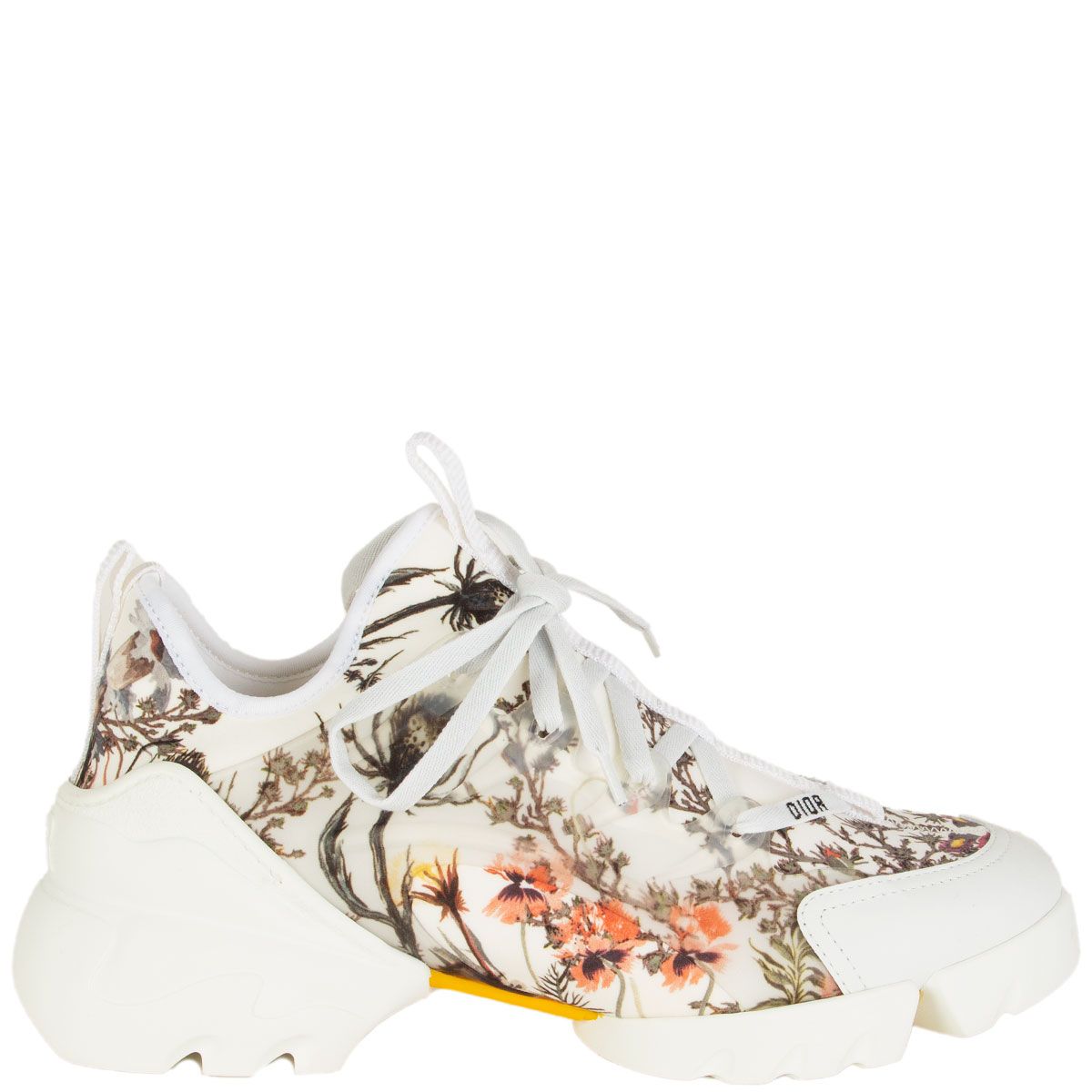 Christian Dior DConnect Floral Print Sneakers White