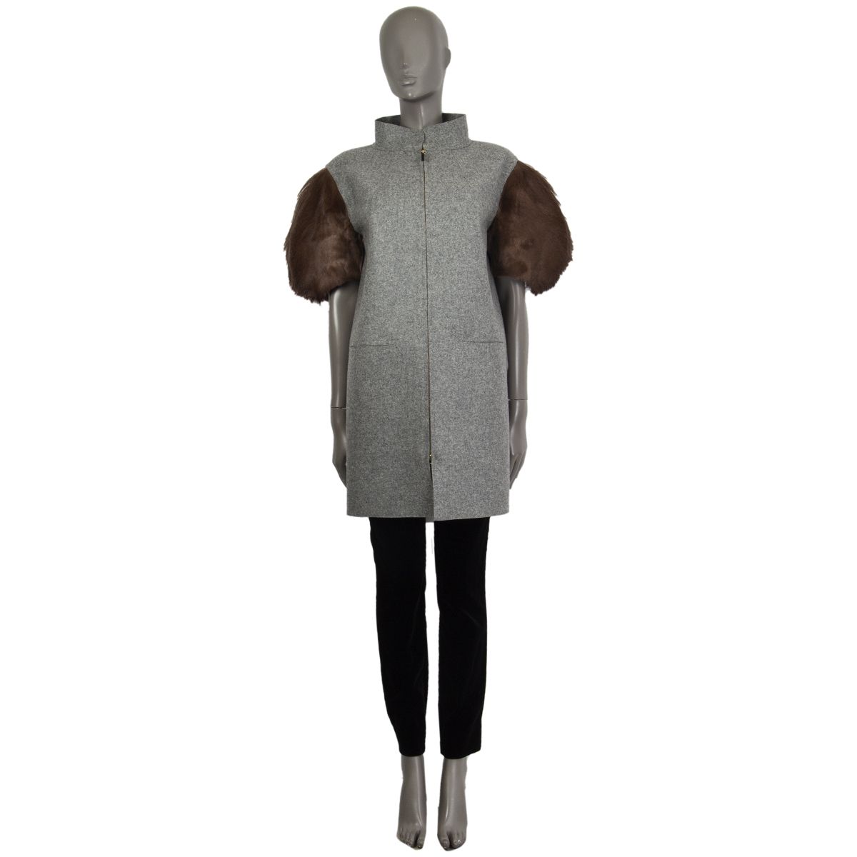 FENDI: reversible nylon jacket - Grey