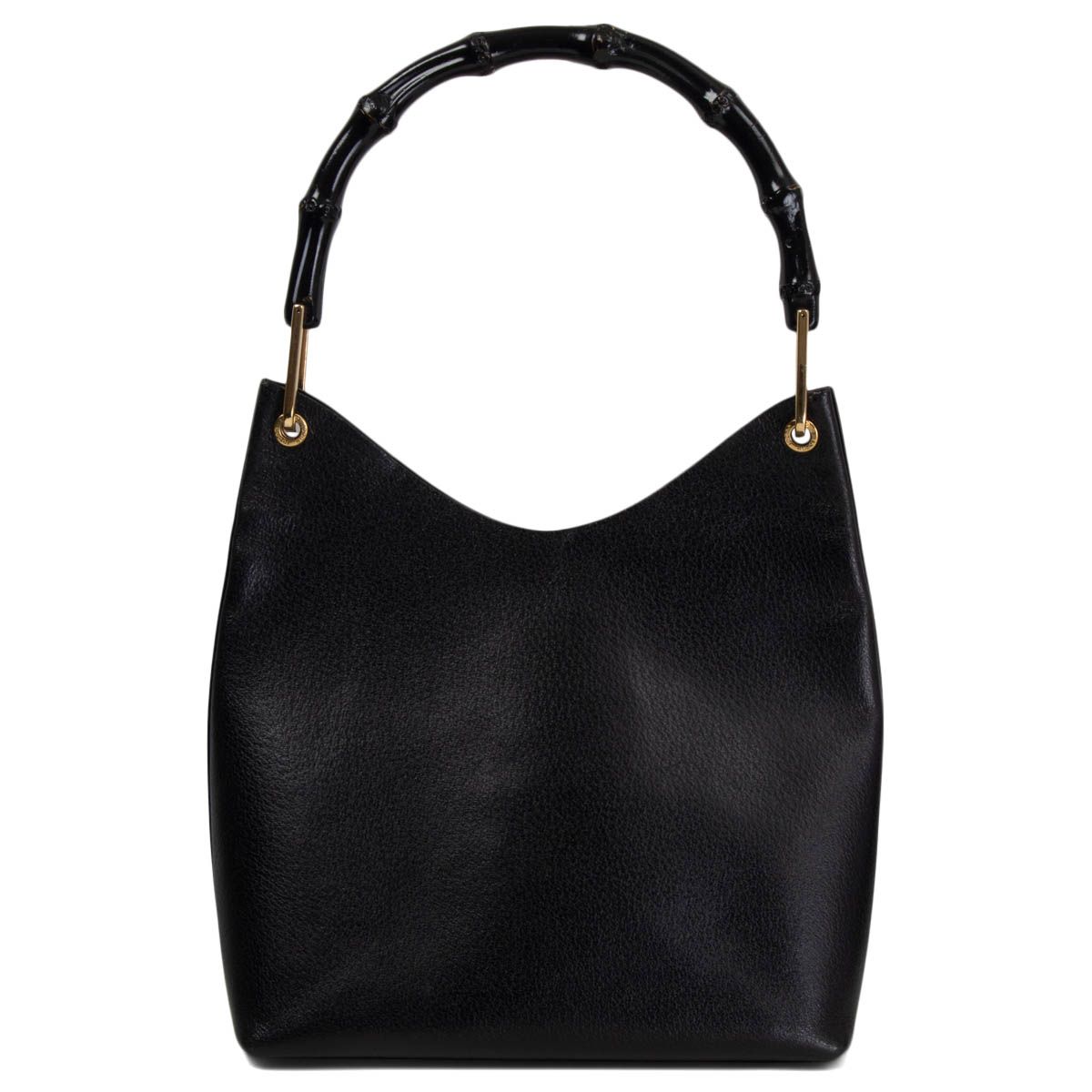 Bamboo top handle cloth handbag Gucci Black in Cloth - 39863881