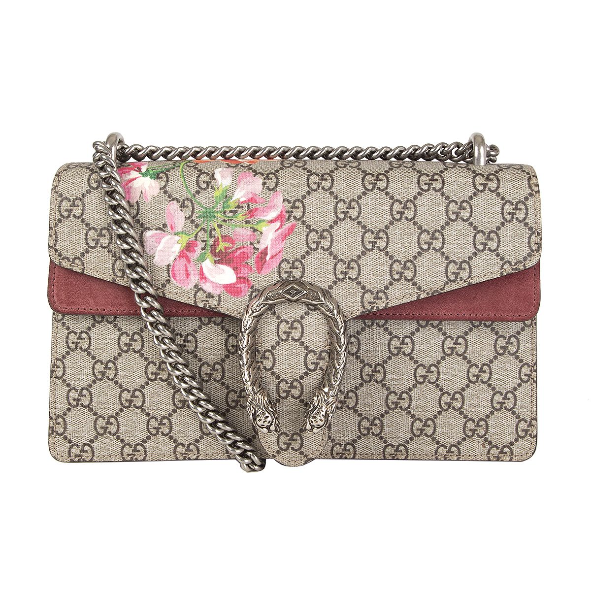  Gucci Red Dionysus Embroidery Cherry Blossoms Leather