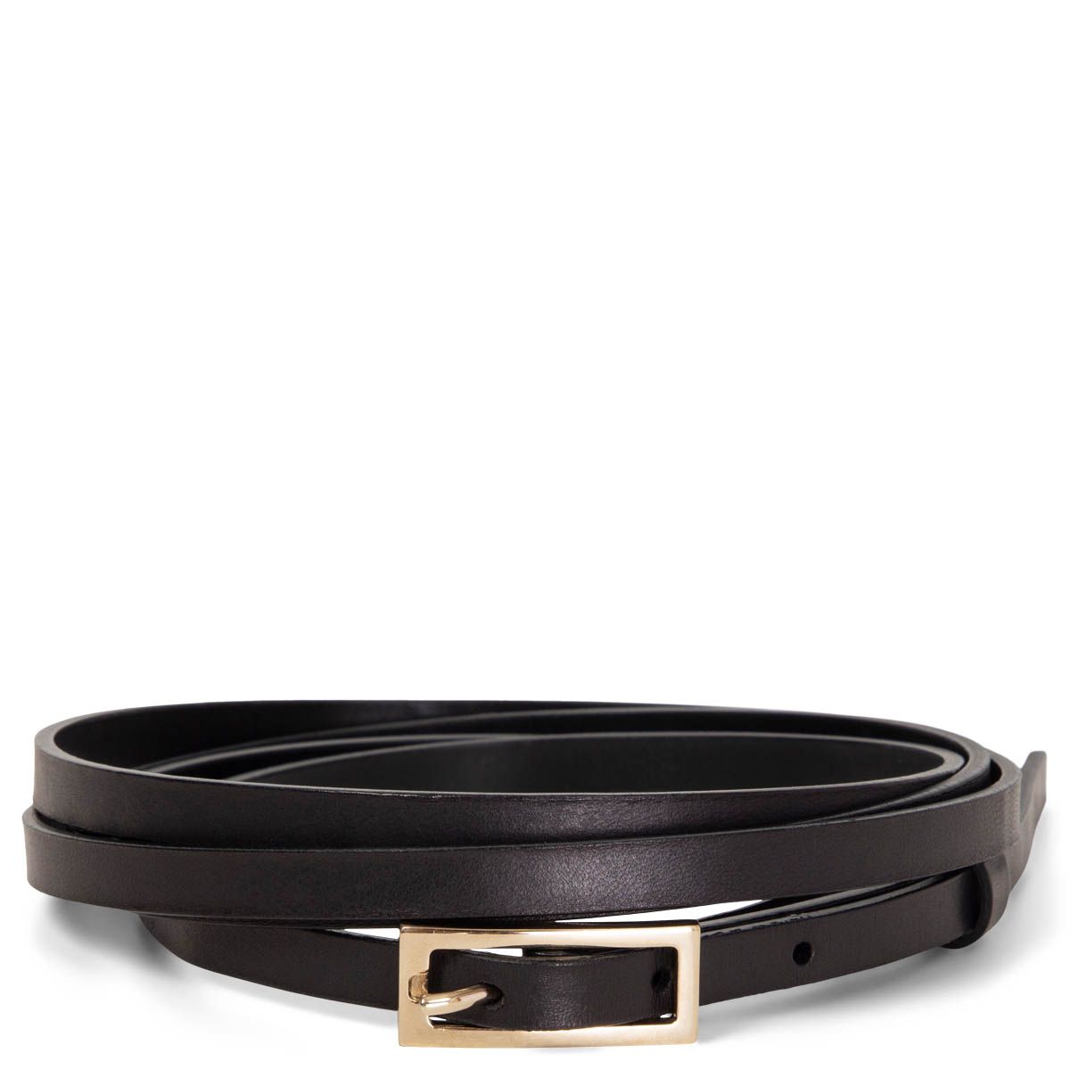 Gucci Skinny Wrap Belt Black Leather 85