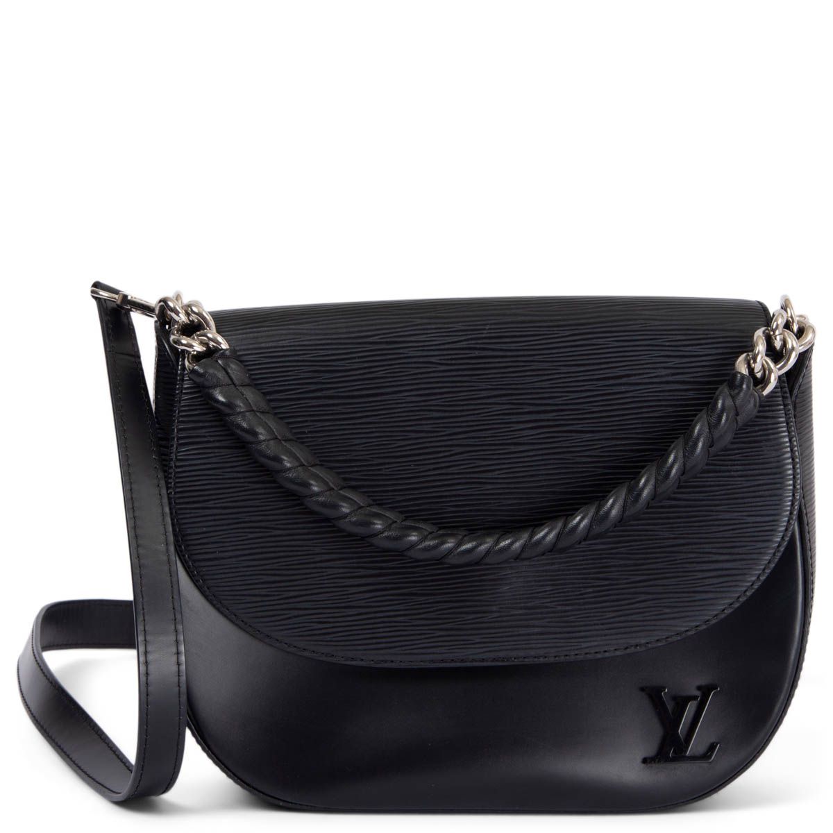 Louis Vuitton Luna Shoulder Bag Noir Epi Black Leather