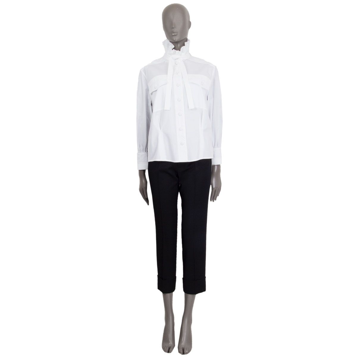 Louis Vuitton Cotton Long-sleeved Shirt White. Size 40