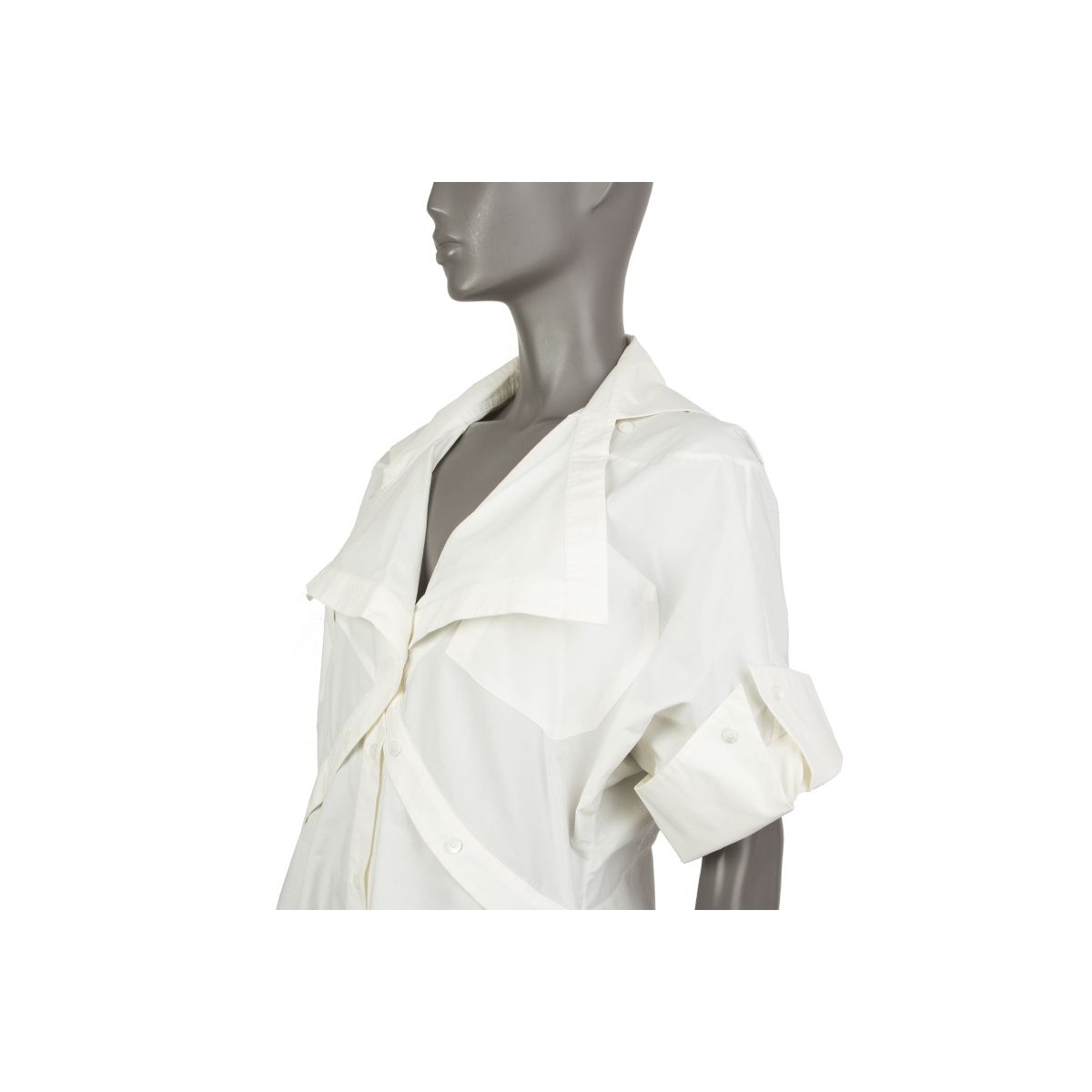 McQ by Alexander McQueen Short-Sleeve Deconstructed Shirt Dress