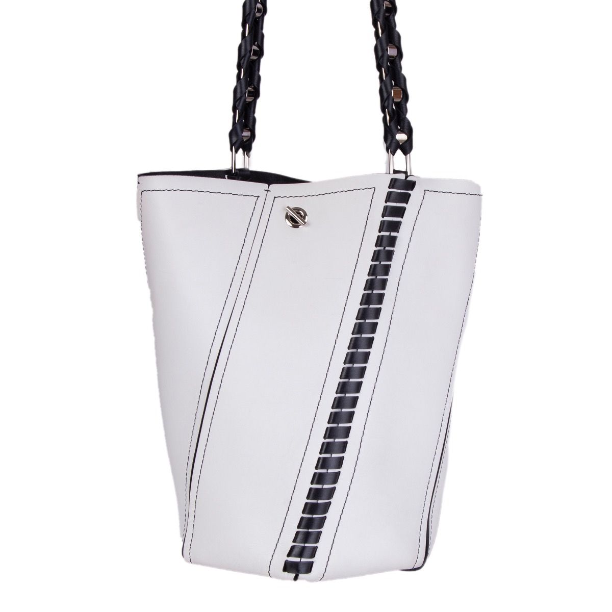 Small leather women's cross body bag Hexagonal white zipper phone bag Passport purse