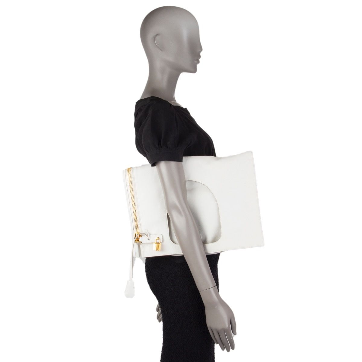 Tom Ford 'Alix' Fold-Over Bag White