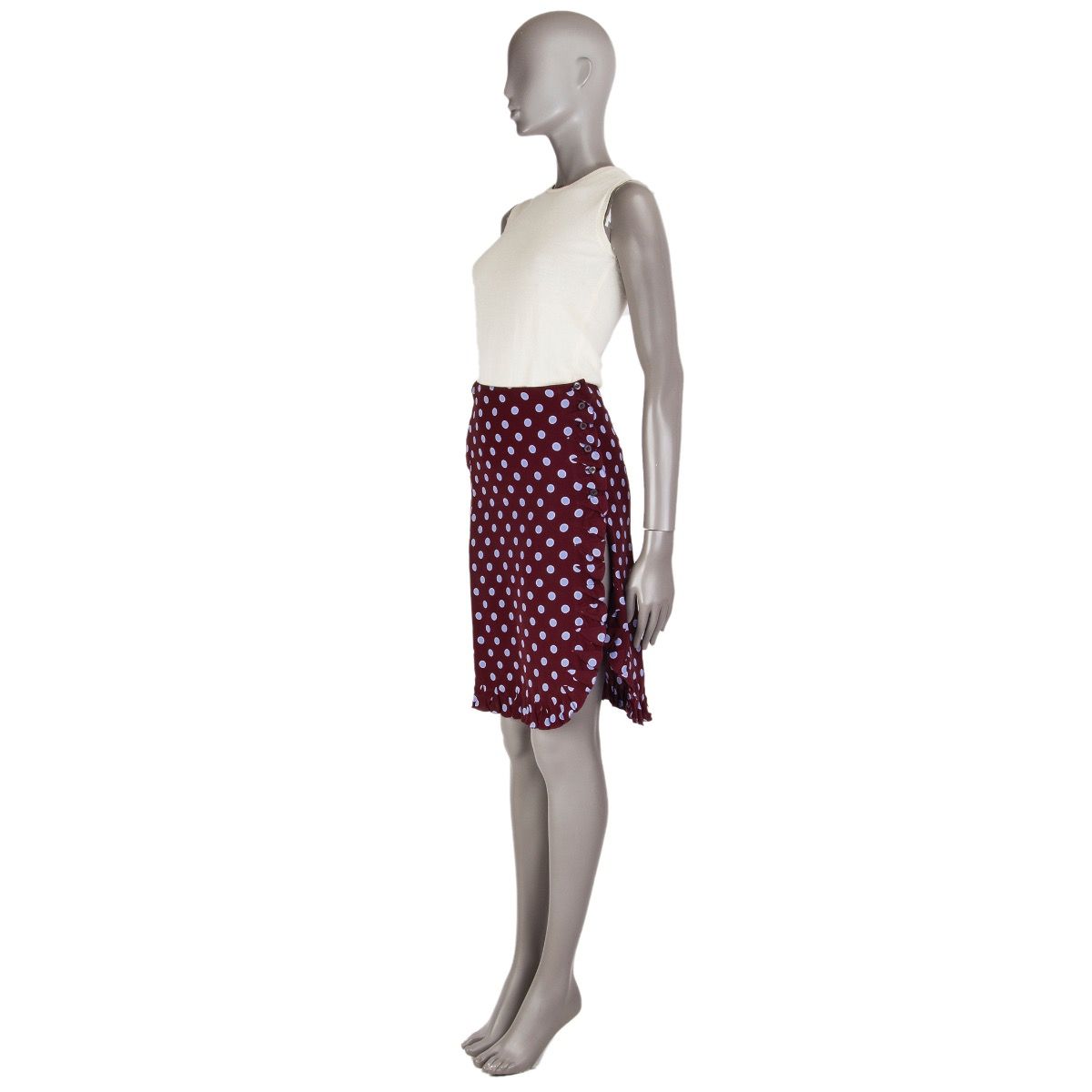 Prada Ruffled Polka Dot Skirt