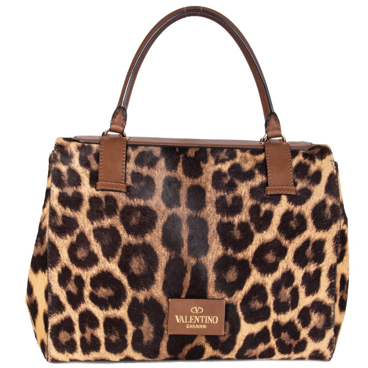 NEW /TAG PULICATI MADE IN ITALY  WOMENS  LEATHER LEOPARD CALF HAIR SHOULDER BAG 