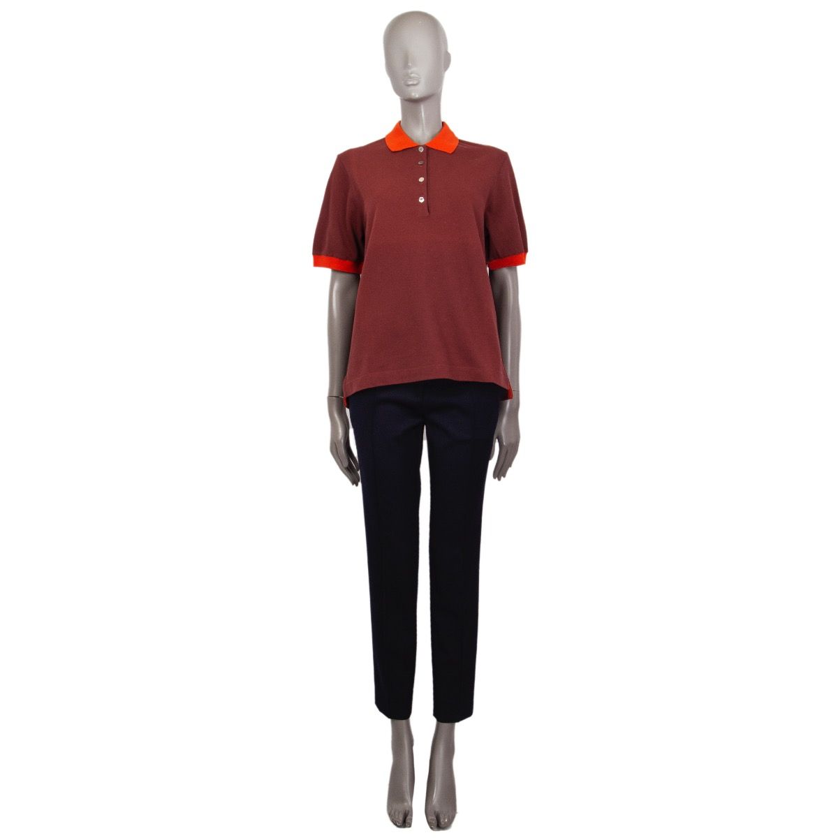 Hermès Two-Color Short-Sleeve Polo Shirt