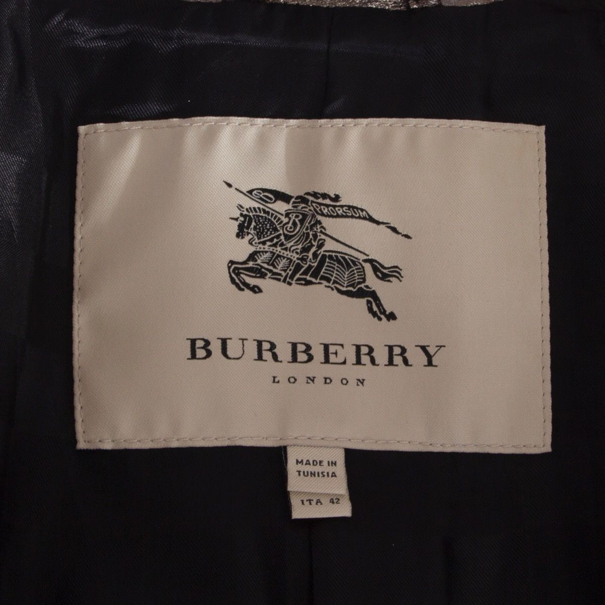 Burberry Prorsum Metallic Leather Trench Coat