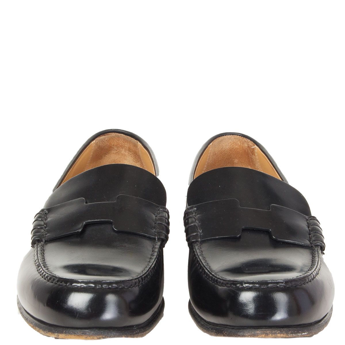 Hermès 'Kennedy' Loafers Black Leather