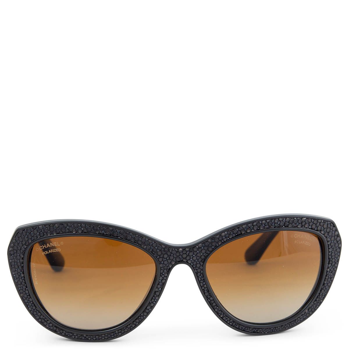 CHANEL Black Gold Tortoise Squared Sunglasses wcase  ReturnStyle