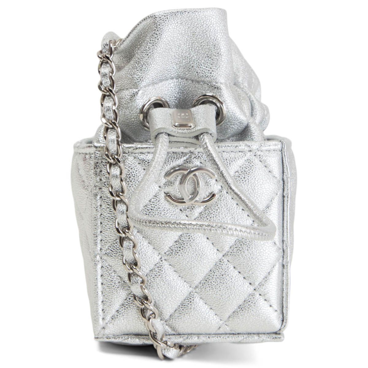 Chanel Quilted Wallet On Chain WOC Black Caviar Silver Hardware  Coco  Approved Studio