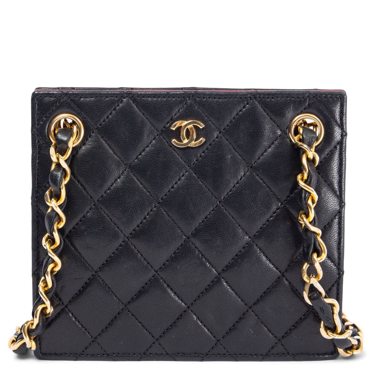 Chanel Vintage Black Quilted Lambskin Leather Crossbody Bag  Labellov  Buy  and Sell Authentic Luxury