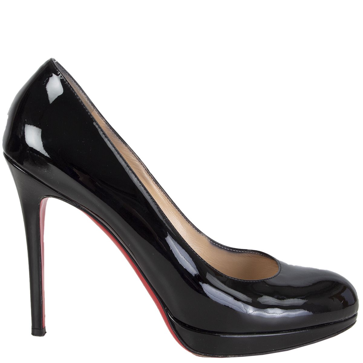 christian louboutin black patent heels