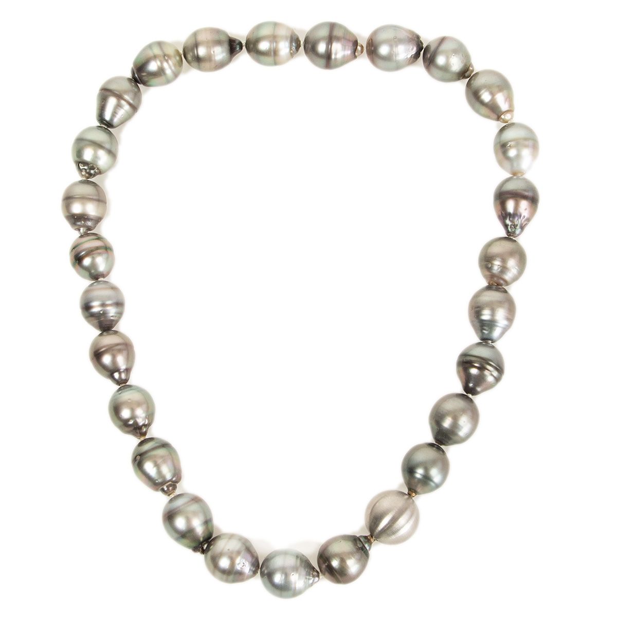 Three-strand chunky Modern Twist Cultured Freshwater Baroque Pearl necklace