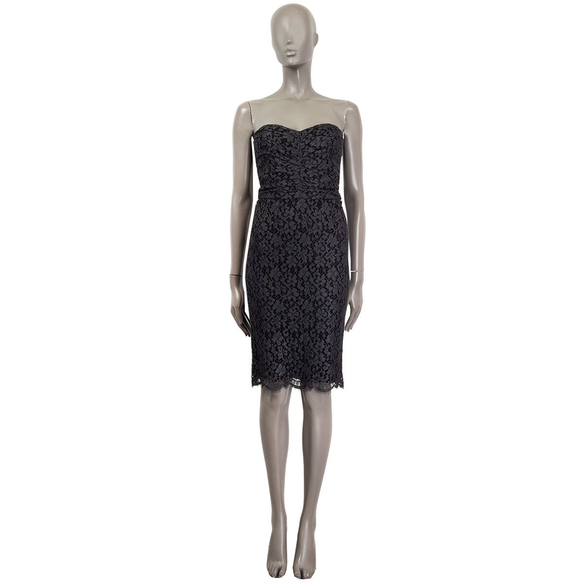 Dolce ☀ Gabbana Bustier Lace Dress Charcoal