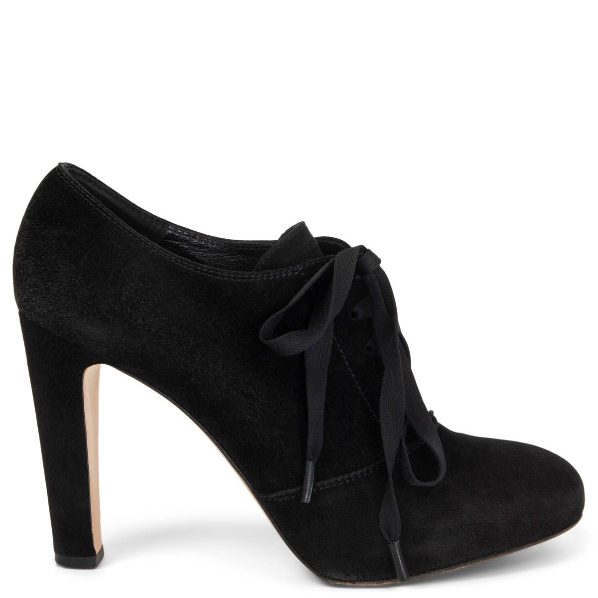 Symptoms Viva behind Gianvito Rossi Lace Up Ankle Boots Black Suede