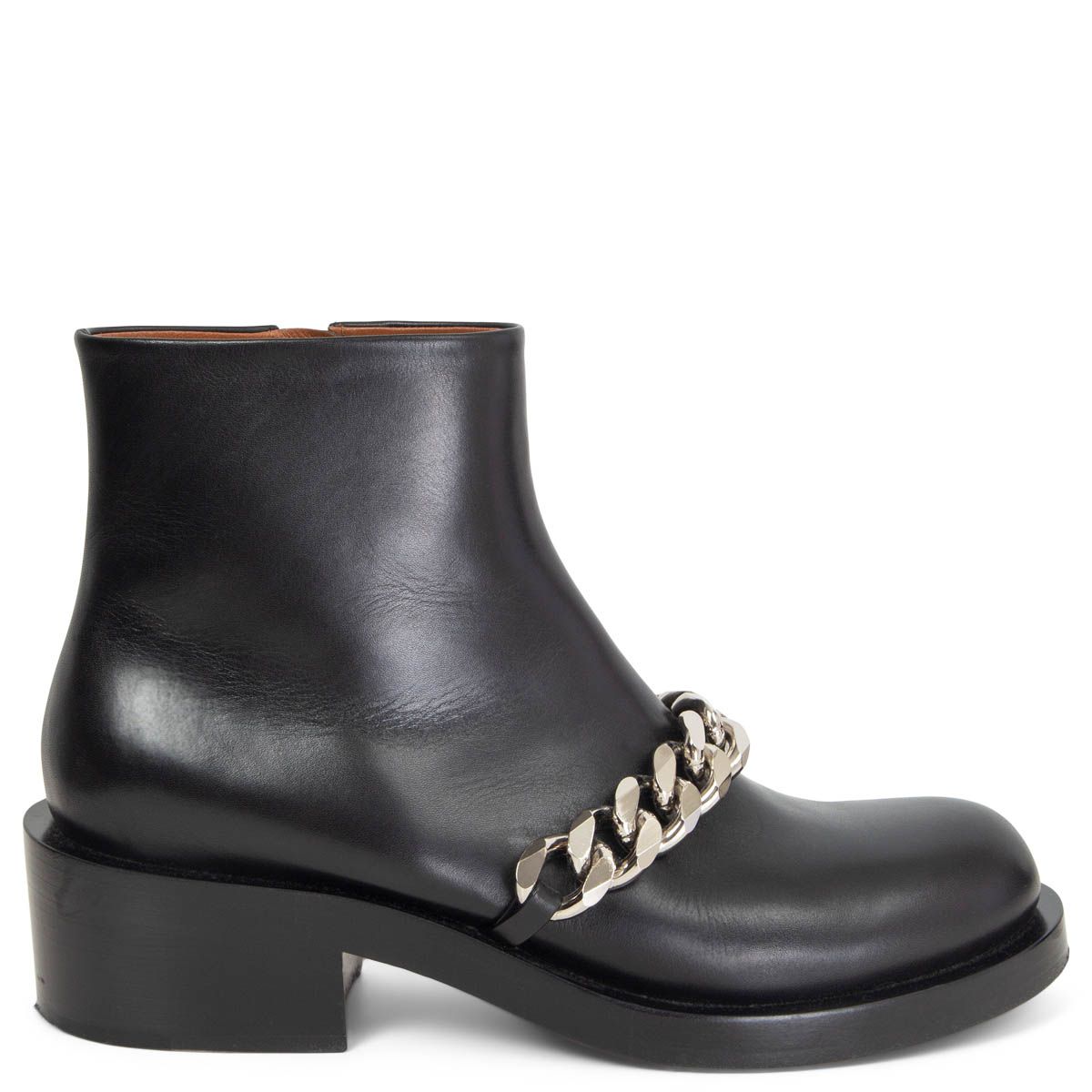 Givenchy Laura Chain Strap Ankle Boots Black Leather