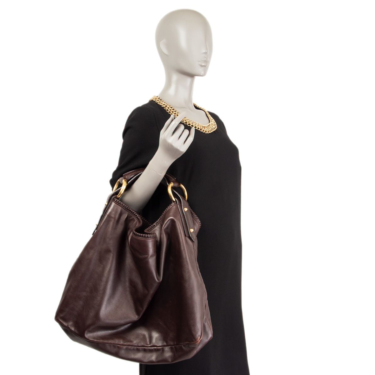 Monarchy Slippery while Gucci Horsebit Shoulder Bag Brown Leather