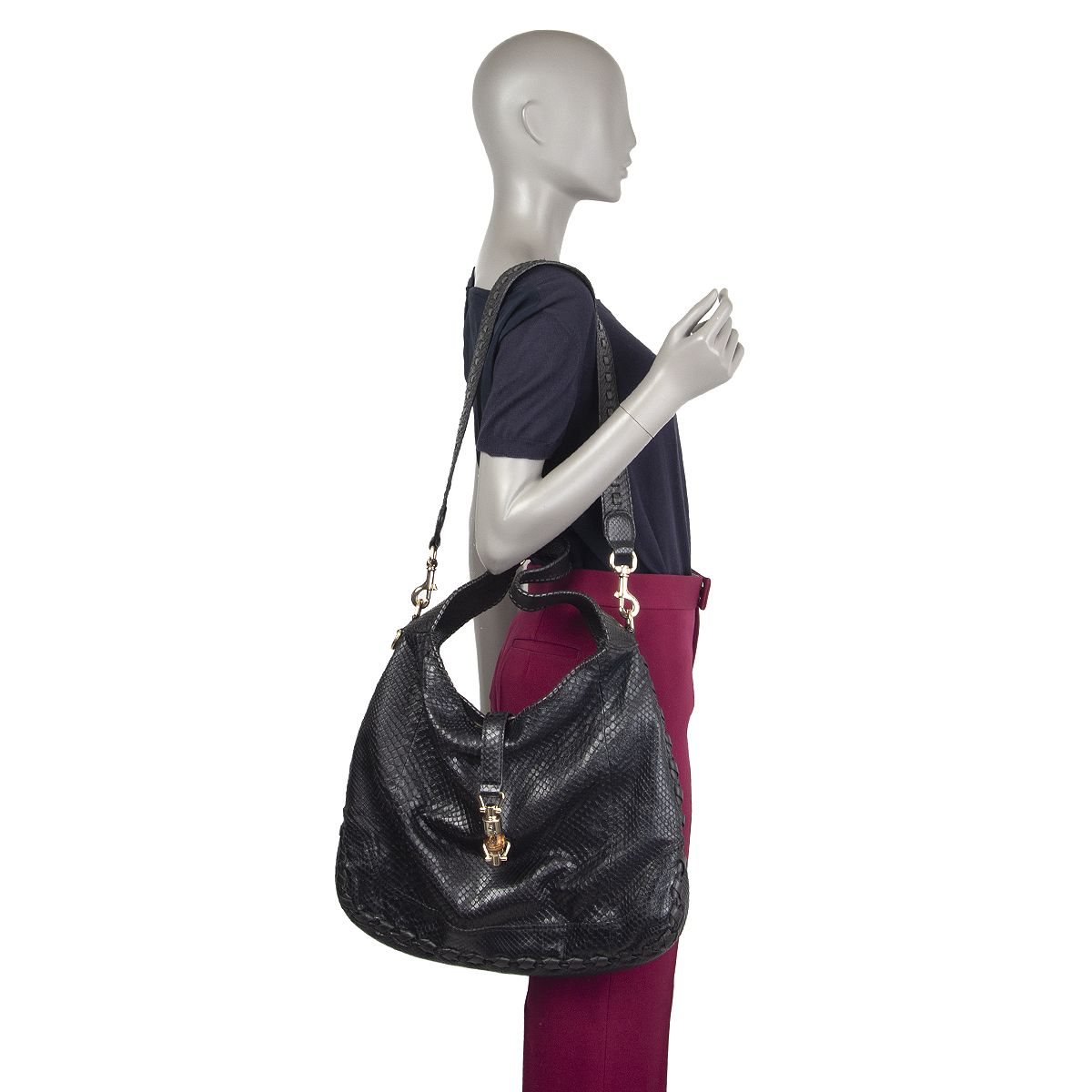 Ladies Snakeskin Handbag  Patent Shoulder Bag Large Designer Office Fashion