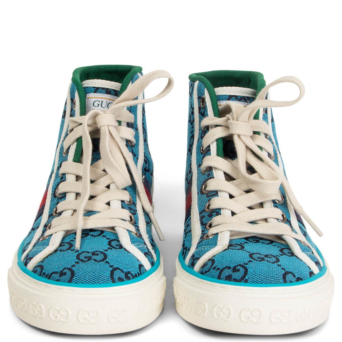 Gucci Tennis 1977 High Top Sneaker Turquoise
