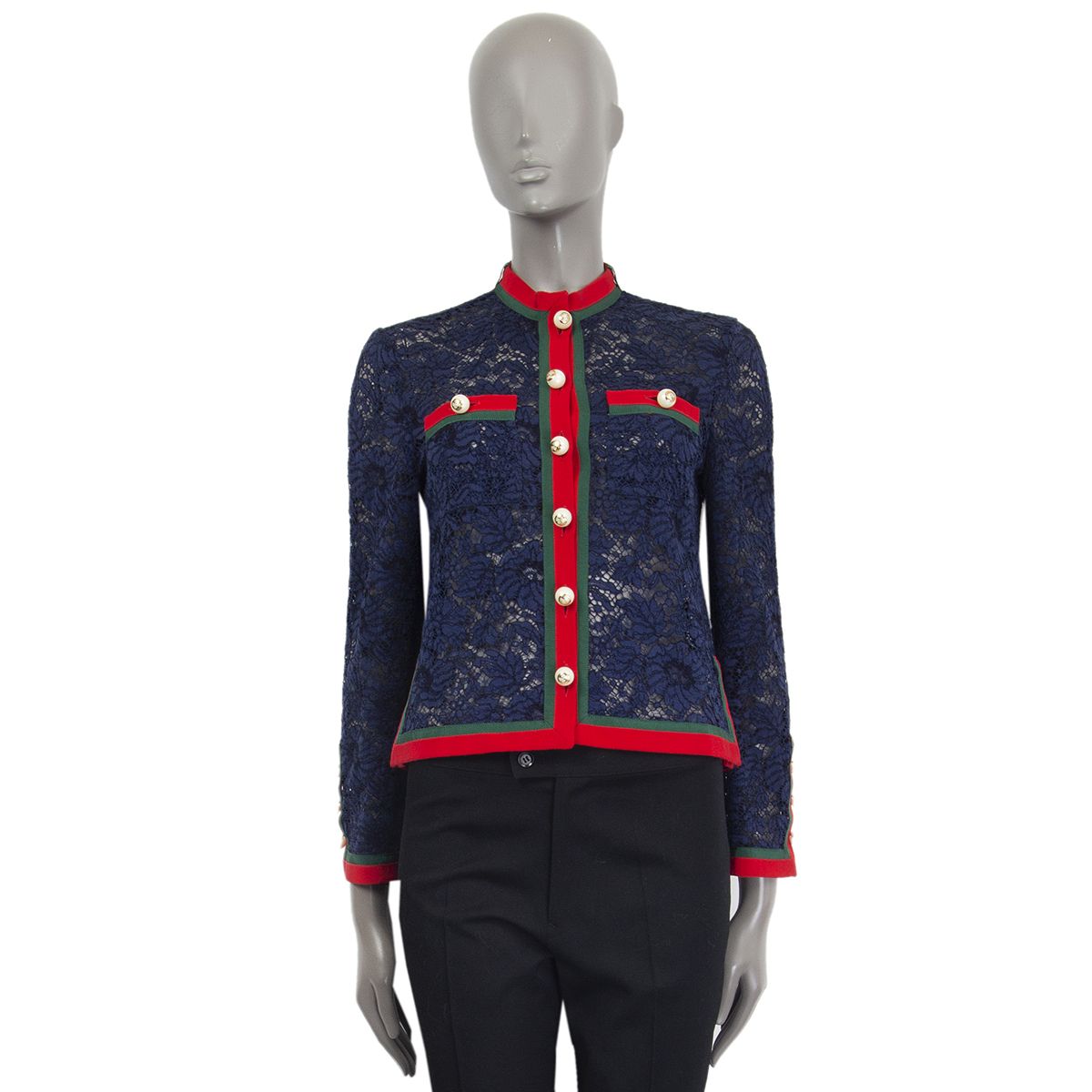 Gucci With Faux Pearl Embellished Buttons Sheer Cardigan