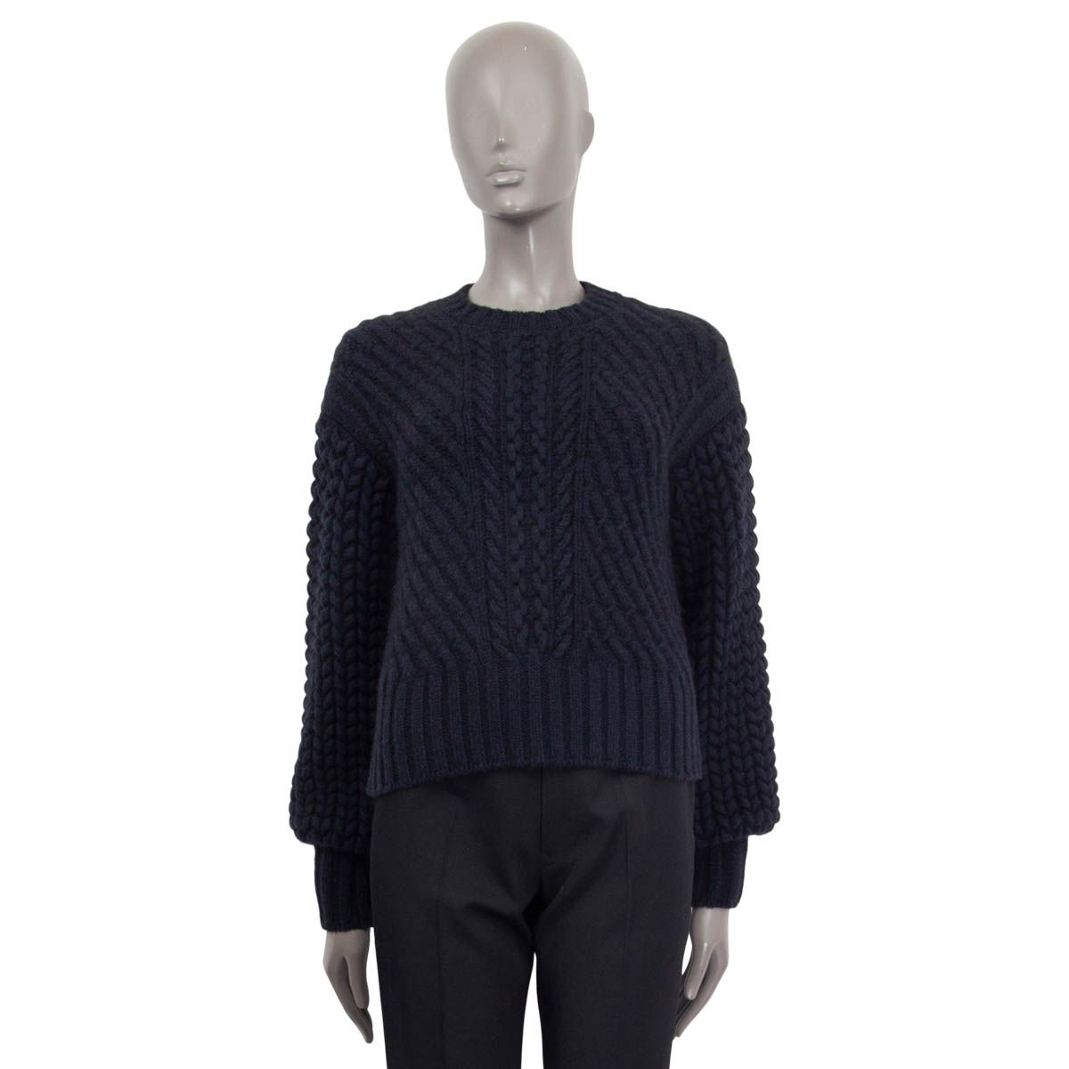Hermes 2019 Chunky Braid-Knit Crewneck Sweater