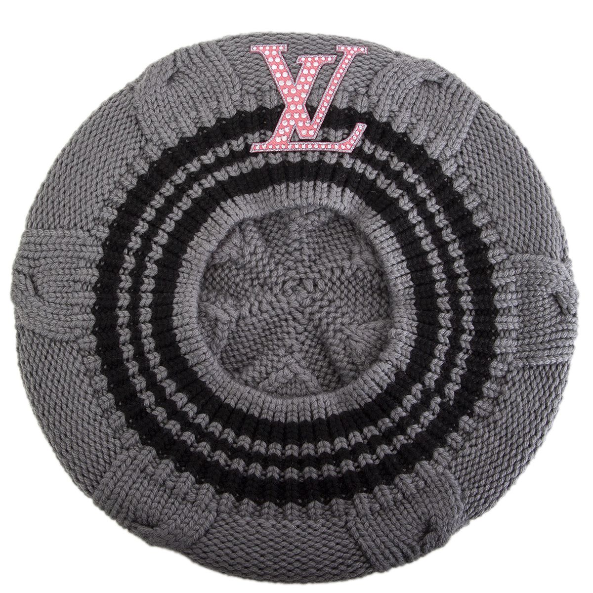 Louis Vuitton Columbia Embroidered Cable-Knit Beret