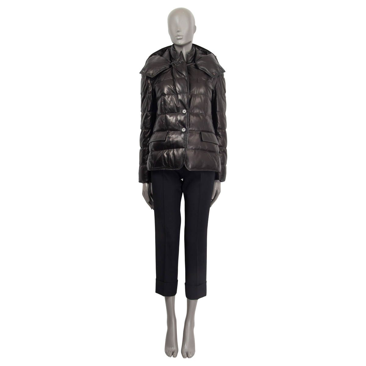 Tom Ford 2021 Soft Leather Quilted Short Puffer Jacket