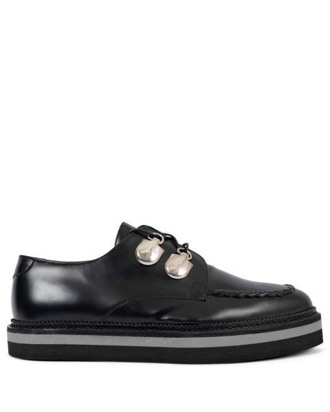Alexander McQueen Lace-Up Platform Shoes Black 39