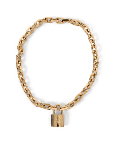 Louis Vuitton Edge Cadenas Necklace Gold MP2993