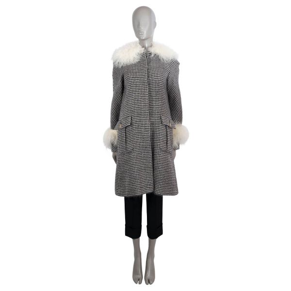 Chanel 2014 Dallas Fur Trim Tweed Coat