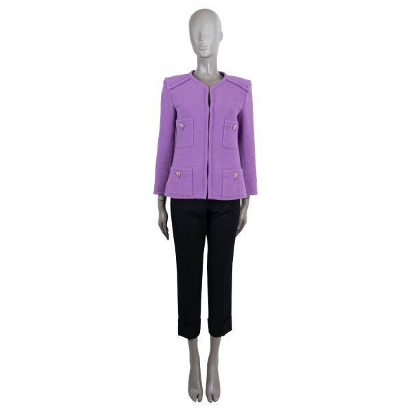 Chanel 2020 Tweed Jacket Purple Cotton 20C P62716 V18958